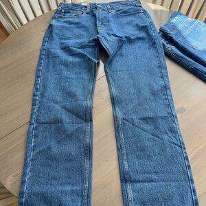 LEVI'S 505 REGULAR FIT BLUE JEANS 35X32 BRAND NEW WITH TAGS